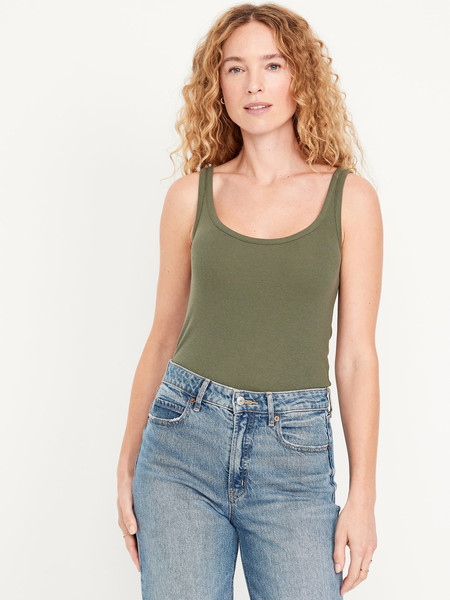 First-Layer Ribbed Scoop-Neck Tank Top | Old Navy | Old Navy (US)