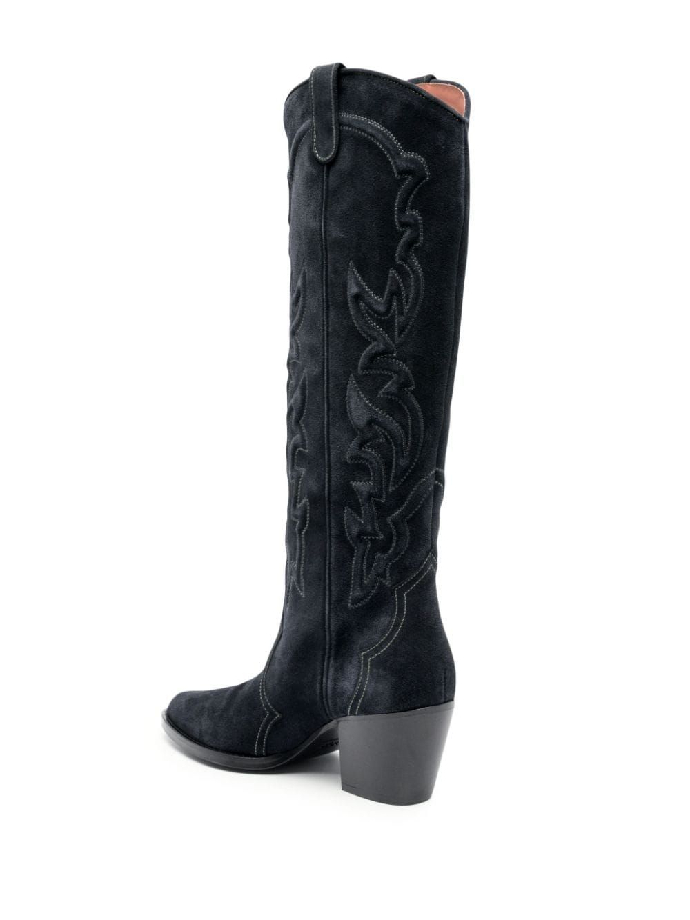 Maje 65mm knee-high Suede Cowboy Boots - Farfetch | Farfetch Global