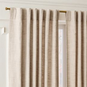 Chambray Woven Curtain | West Elm (US)