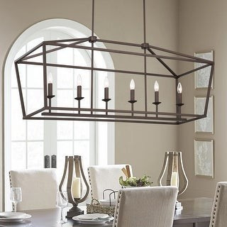 Carbon Loft Mwari Farmhouse Vintage 6-light Linear Pendant - 49.02" W x 14.96" D x 19.69" H | Bed Bath & Beyond