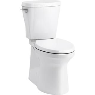 KOHLER Betello Revolution 360 2-Piece 1.28 GPF Single Flush Elongated Toilet in White (Seat Not I... | The Home Depot