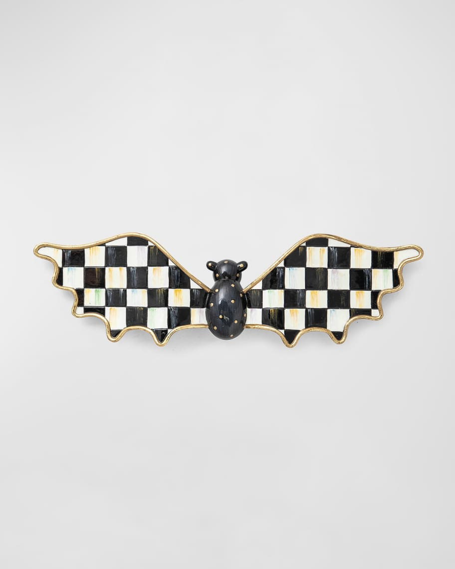 MacKenzie-Childs Courtly Check Wall Bat Halloween Decoration | Neiman Marcus