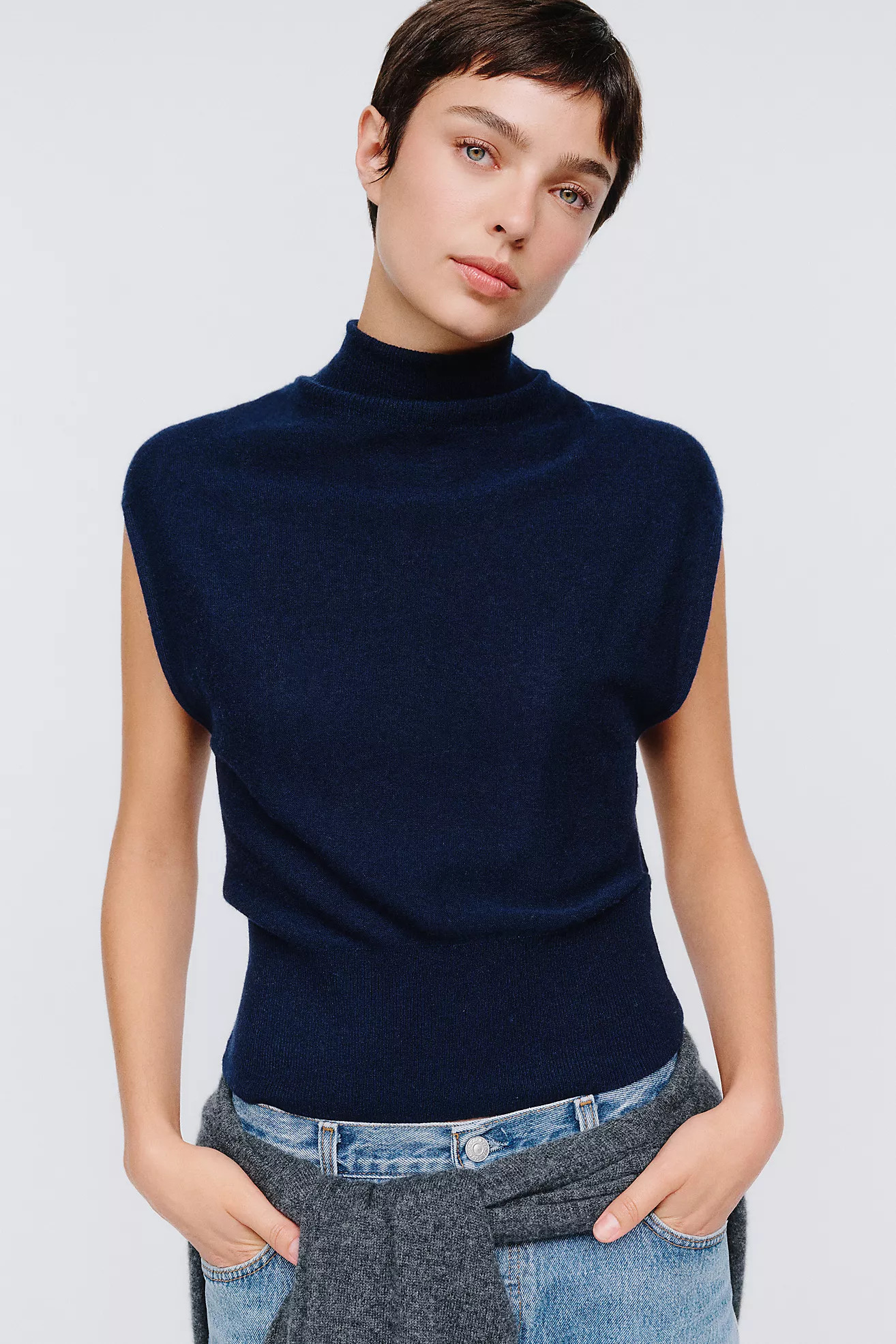 Cashmere Wool Blend Mock Neck Sweater | Anthropologie (US)