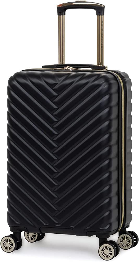 Kenneth Cole REACTION Women's Madison Square Hardside Chevron Expandable Luggage, Black, 20-Inch ... | Amazon (US)