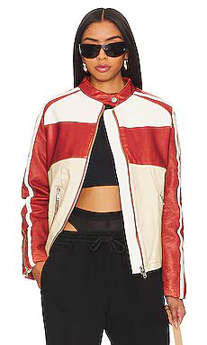 Free People x Revolve Ryder Sport Moto Jacket in Red Combo from Revolve.com | Revolve Clothing (Global)