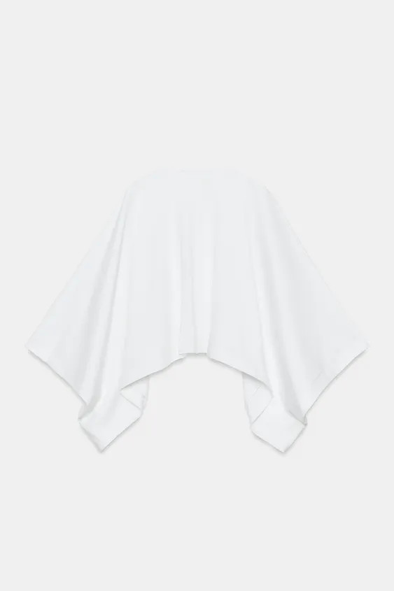 HEAVY COTTON CAPE VOLUME TOP | Zara UK
