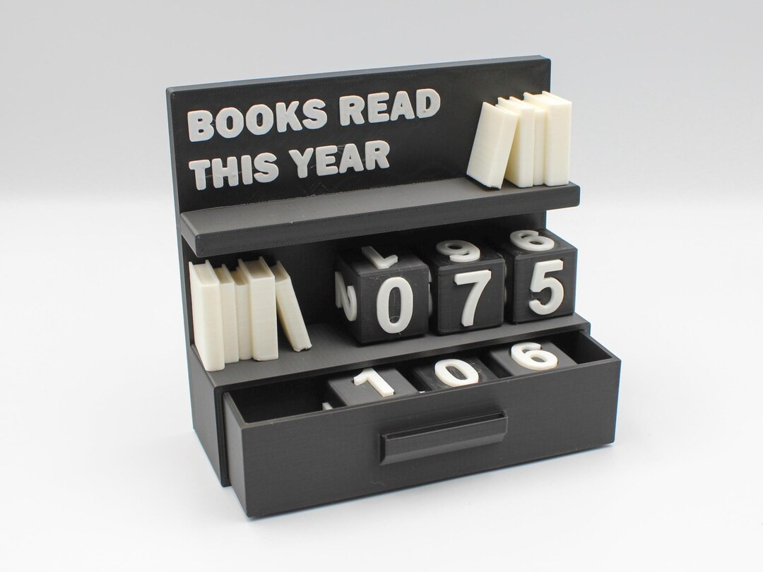 Personalized Books Read This Year Tracker | 3D Printed Book Counter | Reading Challenge Gift | Bo... | Etsy (US)