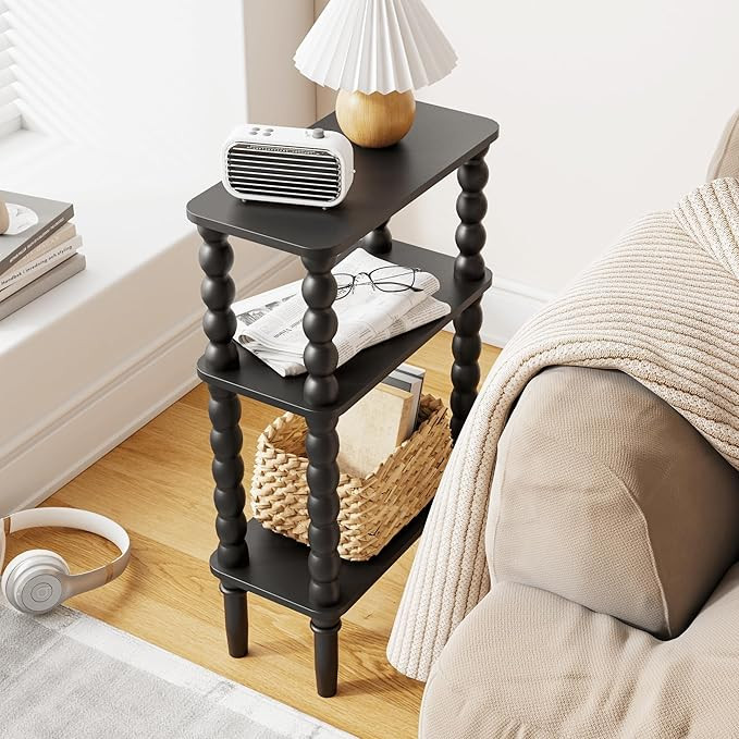 Side Table, Small End Table with Storage Shelf, 3-Tier Small Coffee Tables for Living Room Bedroo... | Amazon (US)