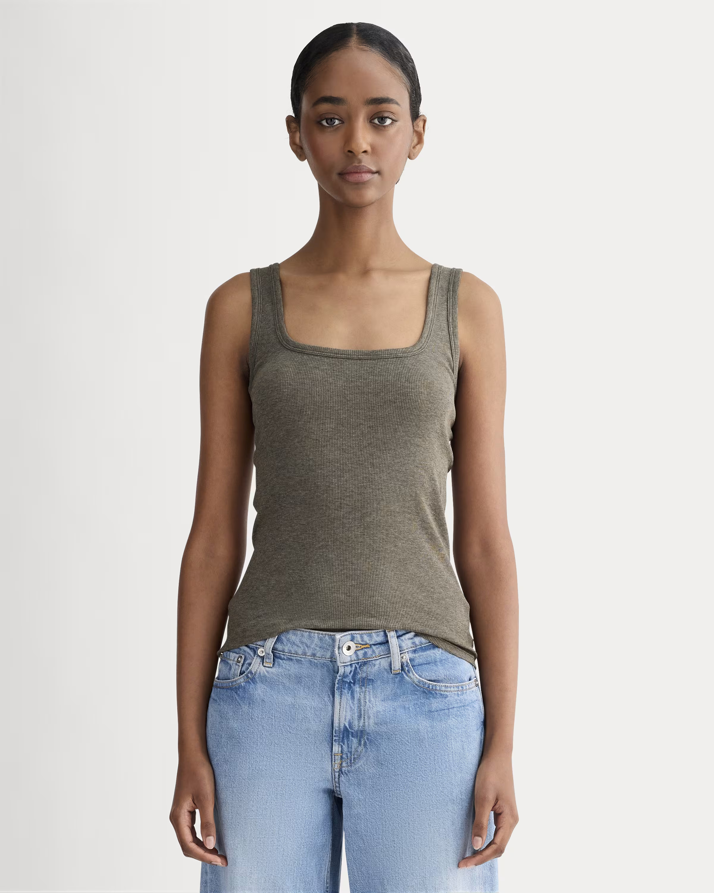 The Luxe Rib Square-Neck Tank | Everlane