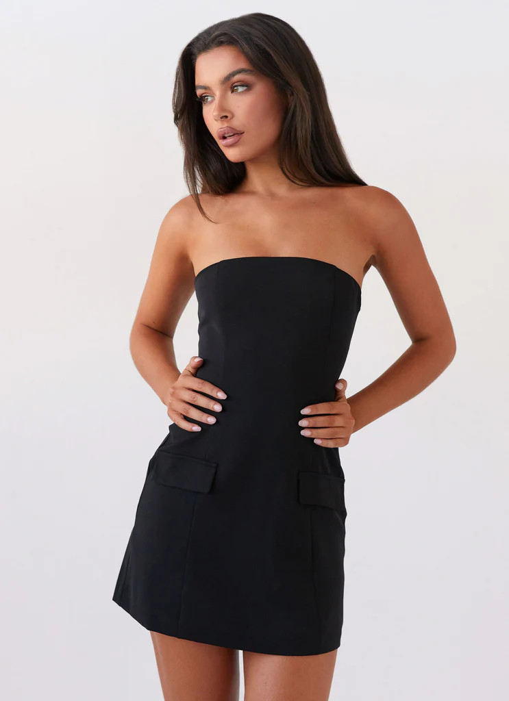 Allora Strapless Mini Dress - Black | Peppermayo (Global)