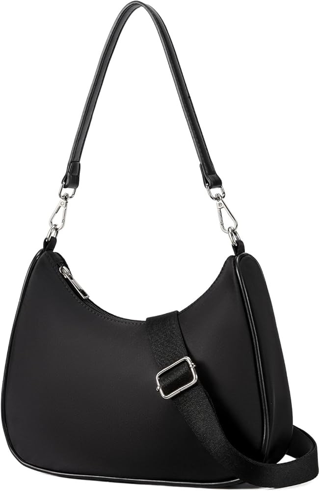 CHOLISS Small Crescent Shoulder Bag for Women, Nylon Crossbody Bags for Women Trendy, Everyday Ba... | Amazon (US)