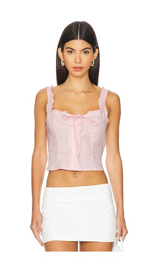 X Revolve Esmeralda Top in Pink | Revolve Clothing (Global)