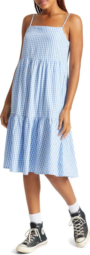 Gingham Tiered Organic Cotton Sundress | Nordstrom Rack