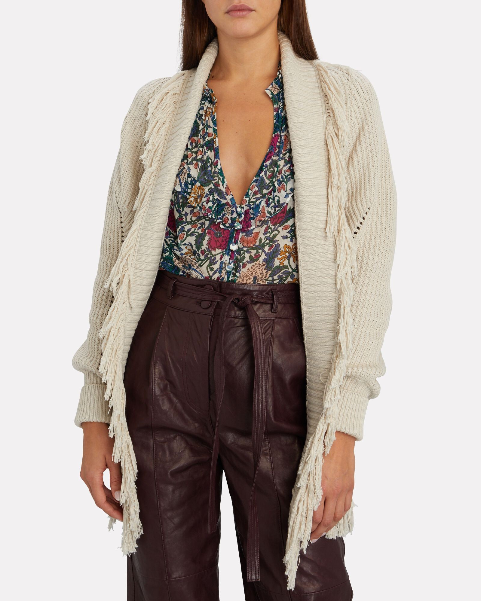 Anina Fringed Fisherman Wrap Cardigan | INTERMIX