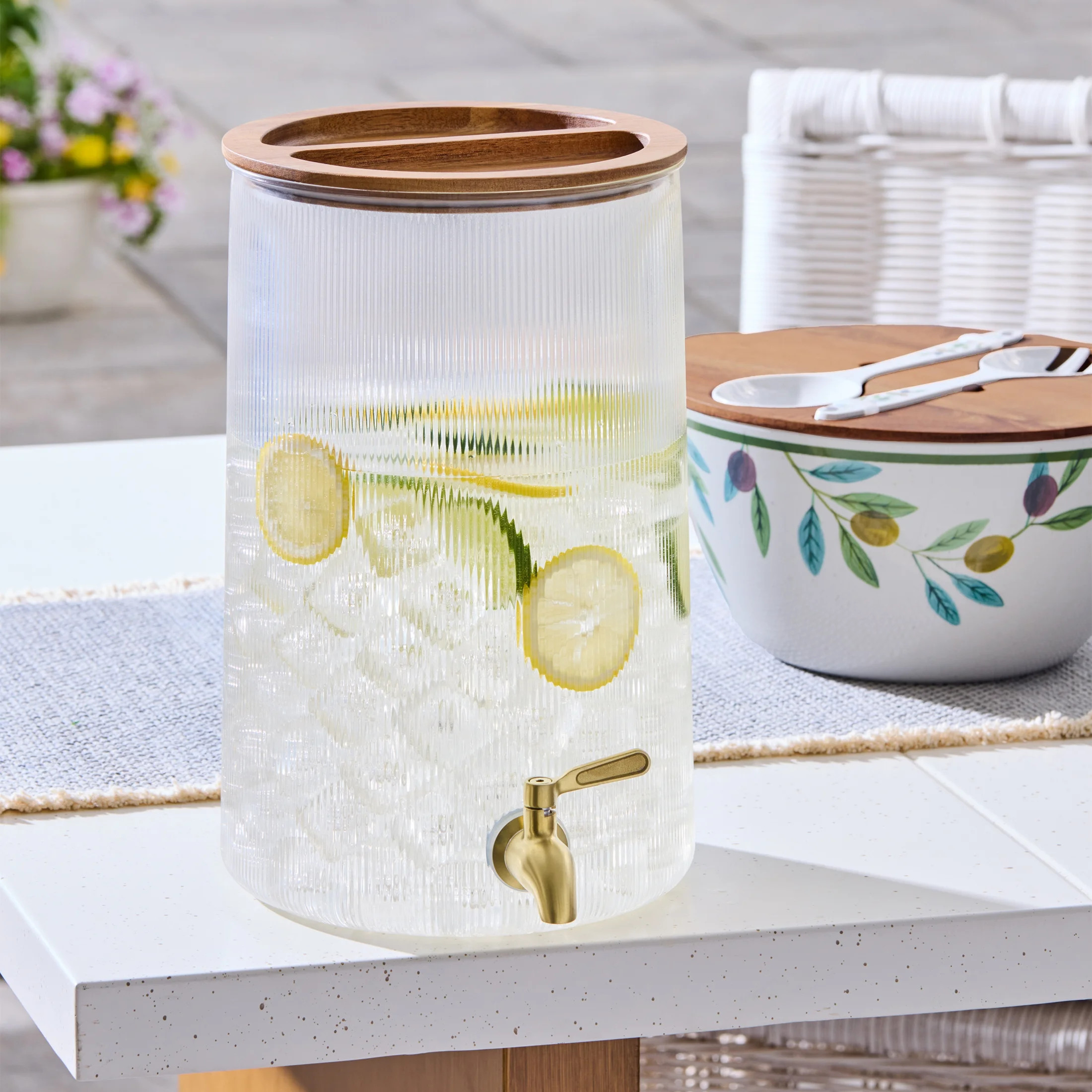 Better Homes & Gardens Acrylic Clear Texture Drink Dispenser, Clear, 1-Count | Walmart (CA)