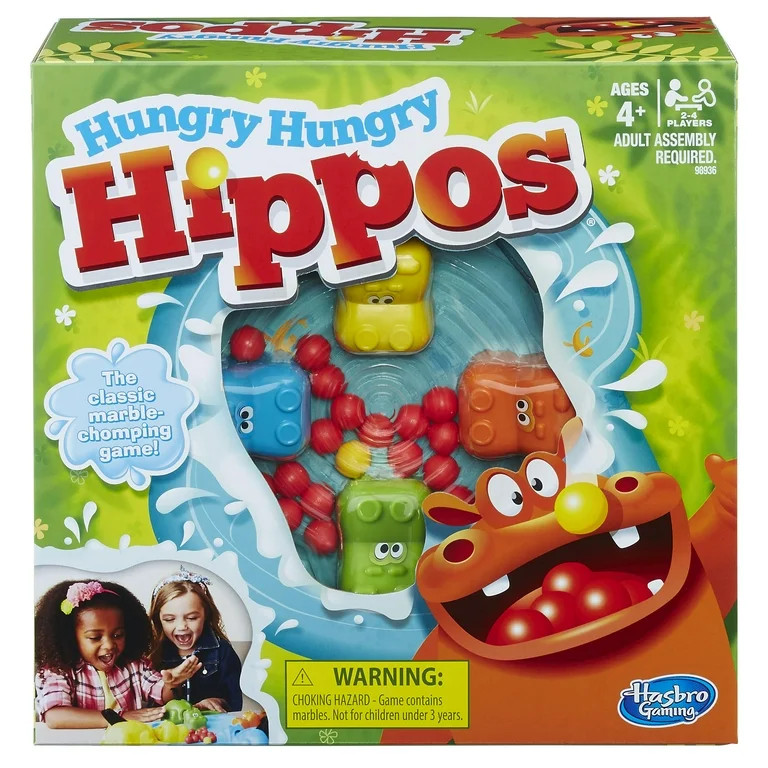 Hungry Hungry Hippos Family Classic Game, Board and Accessories | Walmart (US)