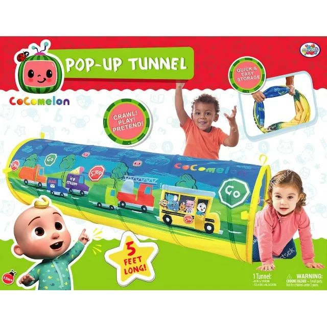 CoComelon Tunnel Pop Up Play Tent, Polyester Material for Indoor and Outdoor Use | Children Ages ... | Walmart (US)