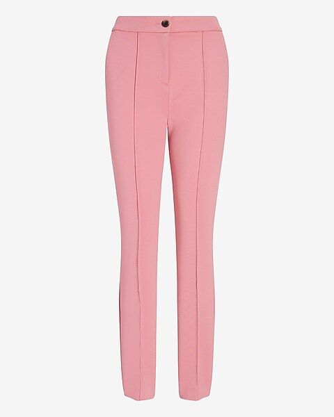 High Waisted Seamed Twill Ankle Pant | Express
