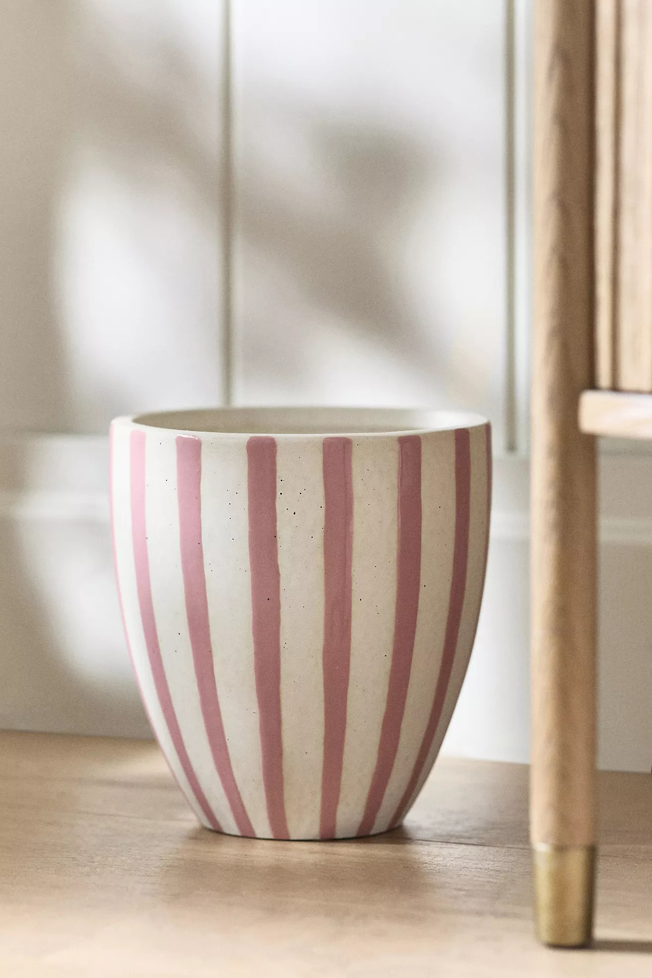 Striped Ceramic Waste Bin | Anthropologie (US)