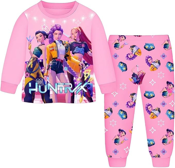 𝐃𝐞𝐦𝐨𝐧 𝐇𝐮𝐧𝐭𝐞𝐫𝐬 Girls/Boys Pants Set Kids Adventure Tee Shirt 2... | Amazon (US)
