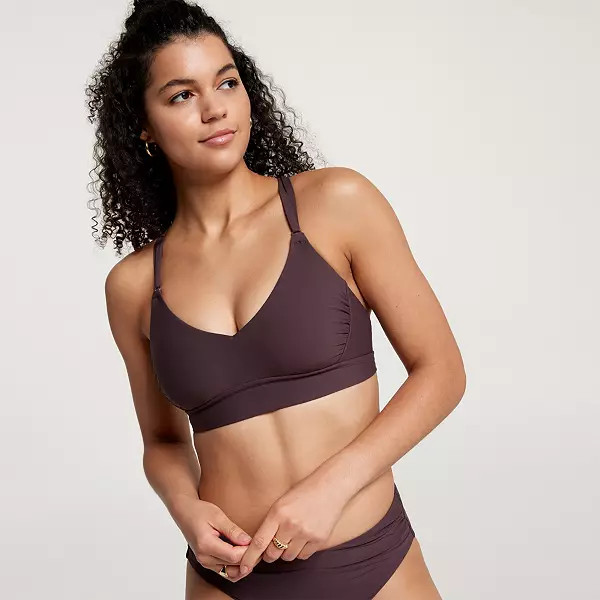 CALIA Women's Strappy Back Ruched Medium Support Bikini Swim Top | Dick's Sporting Goods