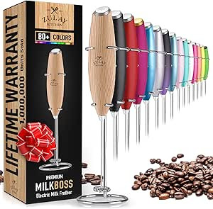 Zulay Original Milk Frother Handheld Foam Maker for Lattes - Whisk Drink Mixer for Coffee, Mini F... | Amazon (US)