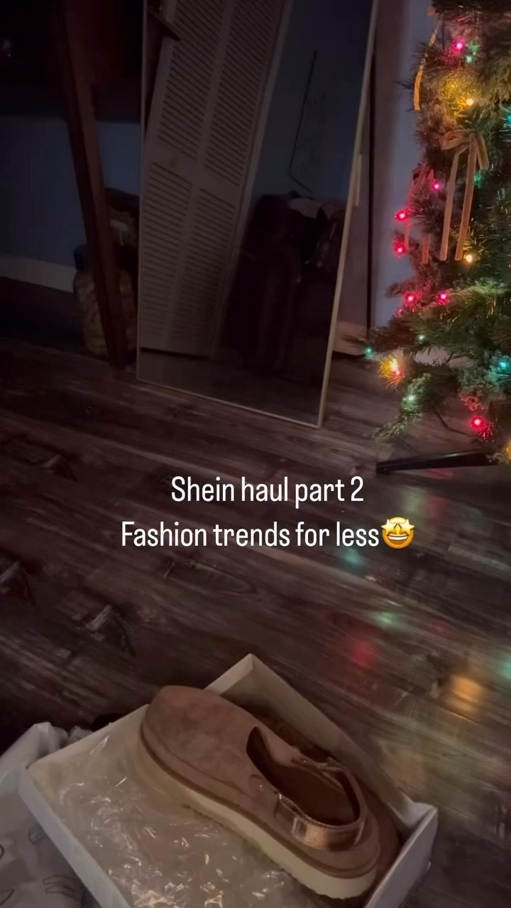 Shein haul part ✌🏻fashion trends for less! Shop these SHEIN finds of mine. Found some designer inspired things. Love being able to try new trends but at a more reasonable price point. Cute clogs, checkered cardigan, mesh pleated top, ribbed long sleeve top, burgundy tote bag, track pants  

#LTKGiftGuide #LTKWatchNow #LTKCyberWeek