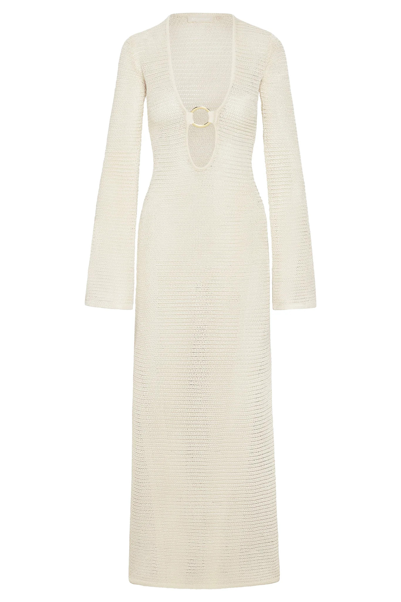 Montego Dress - Ivory Shiny Treble Knit | Monday Swimwear