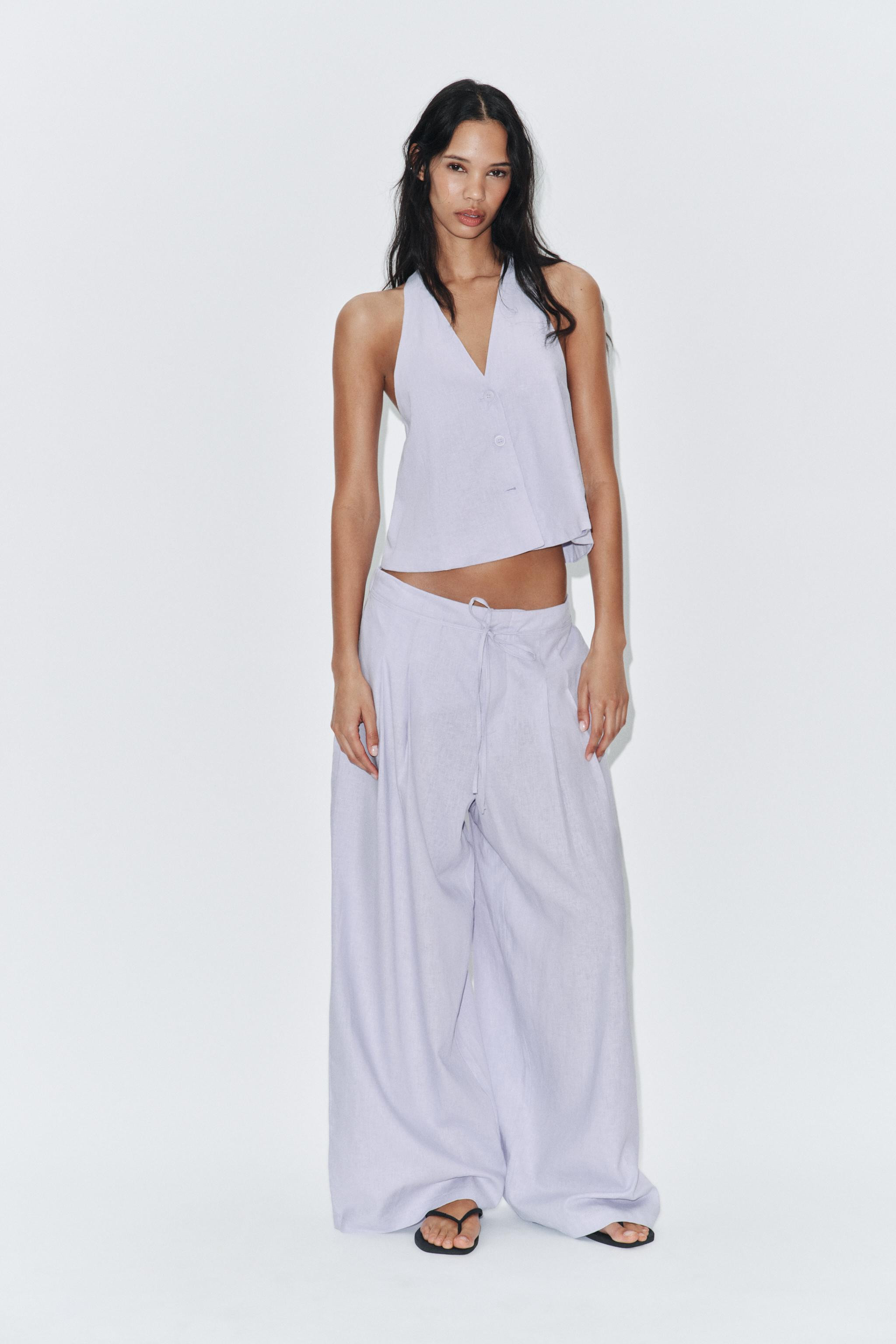 BUTTONED LINEN VEST | Zara US