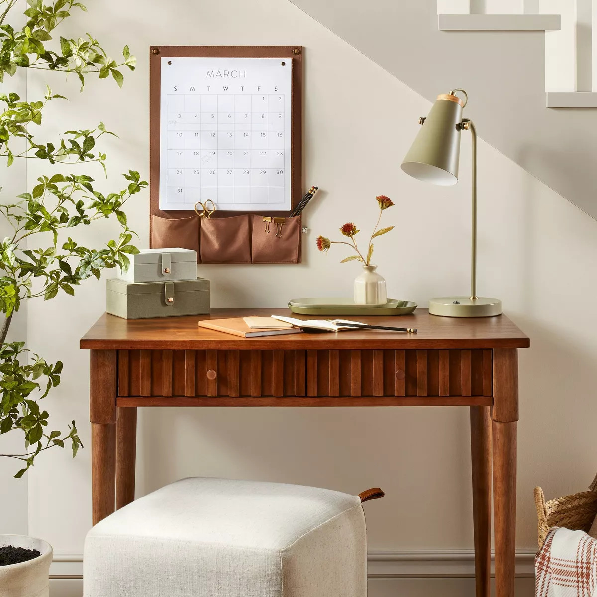 Canvas Pouch 2024-2025 Wall Calendar Brown/White - Hearth & Hand™ with Magnolia | Target