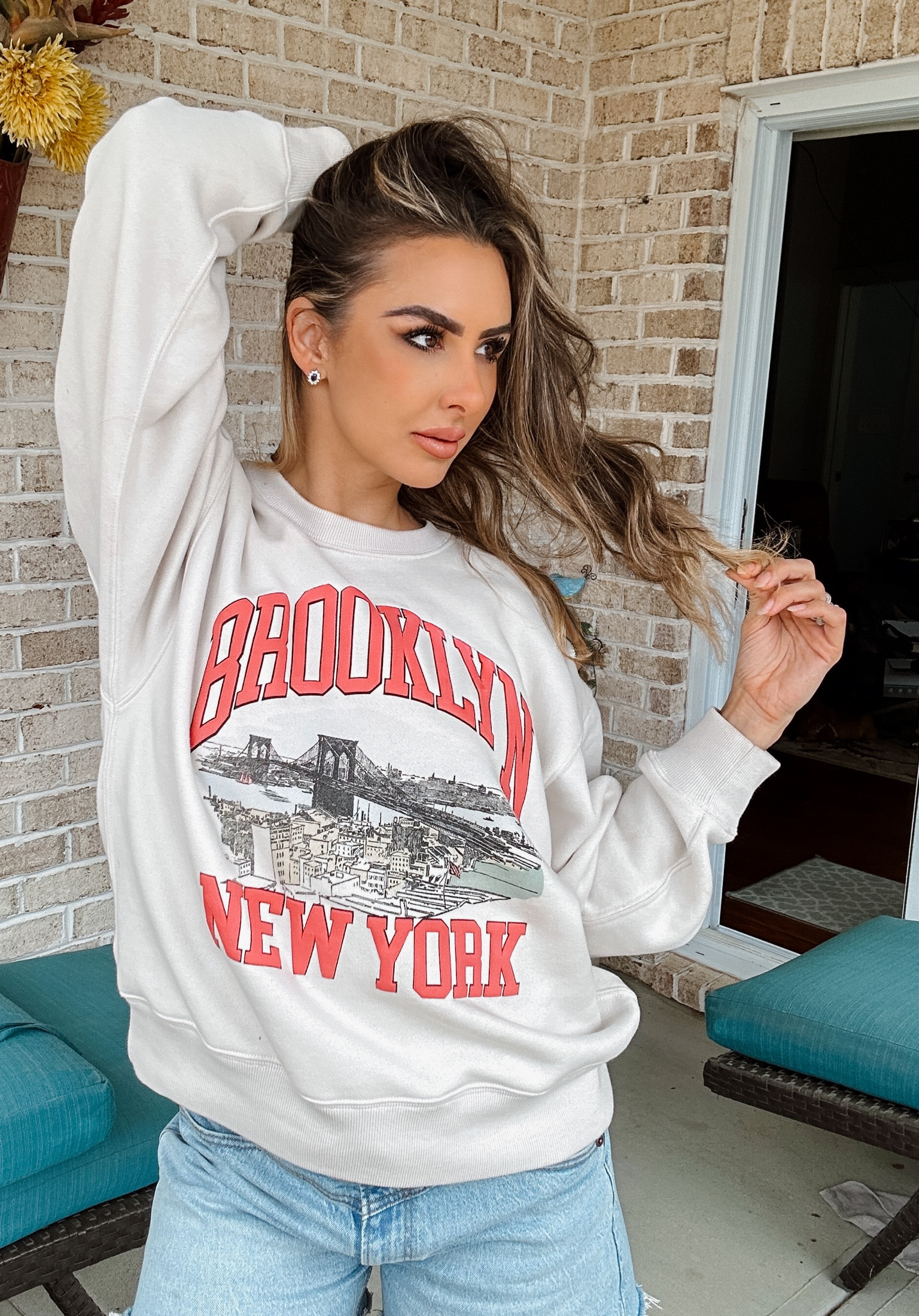 BROOKLYN BABY : sweatshirt inspired by the love of NYC, layered summer days, oversized sweatshirts with denim shorts. Summer the way it was meant to be with Abercrombie 

#LTKSeasonal #LTKU #LTKtravel