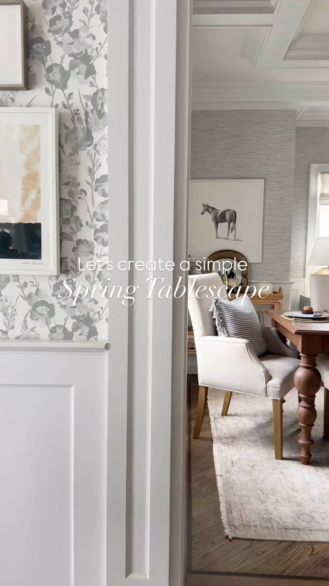 Easter and spring tablescapes inspo! If you’ll be entertaining this spring, I have some really fun ideas for you! I love to create a pretty seasonal tablescape using dinnerware, table linens, flowers and accessories that I already own. I grabbed a few new ones for Easter (that ship fast!!) and incorporated other items that I own and love all year long 🩶

Easter decor, Amazon home, Anthropologie cabinet, dining room tablescape, grasscloth wallpaper, brass bunnies, Serena & lily, table linens 

#LTKSeasonal #LTKHome #LTKSaleAlert