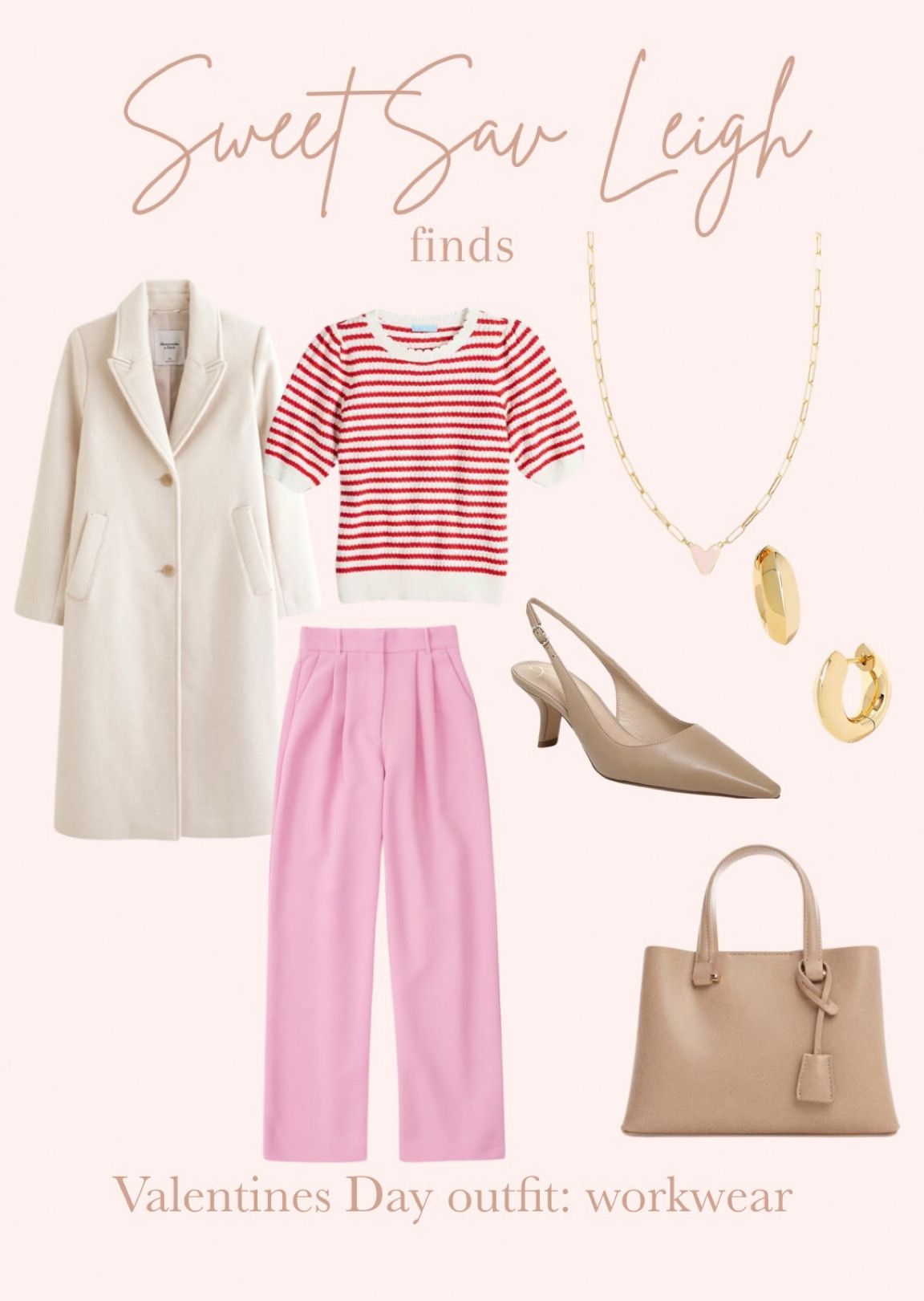 Valentine’s Day outfit idea: workwear | winter workwear, pink pants, white coat, cool coat, nude pumps, nude slingbacks 

#LTKSeasonal #LTKworkwear #LTKfindsunder100