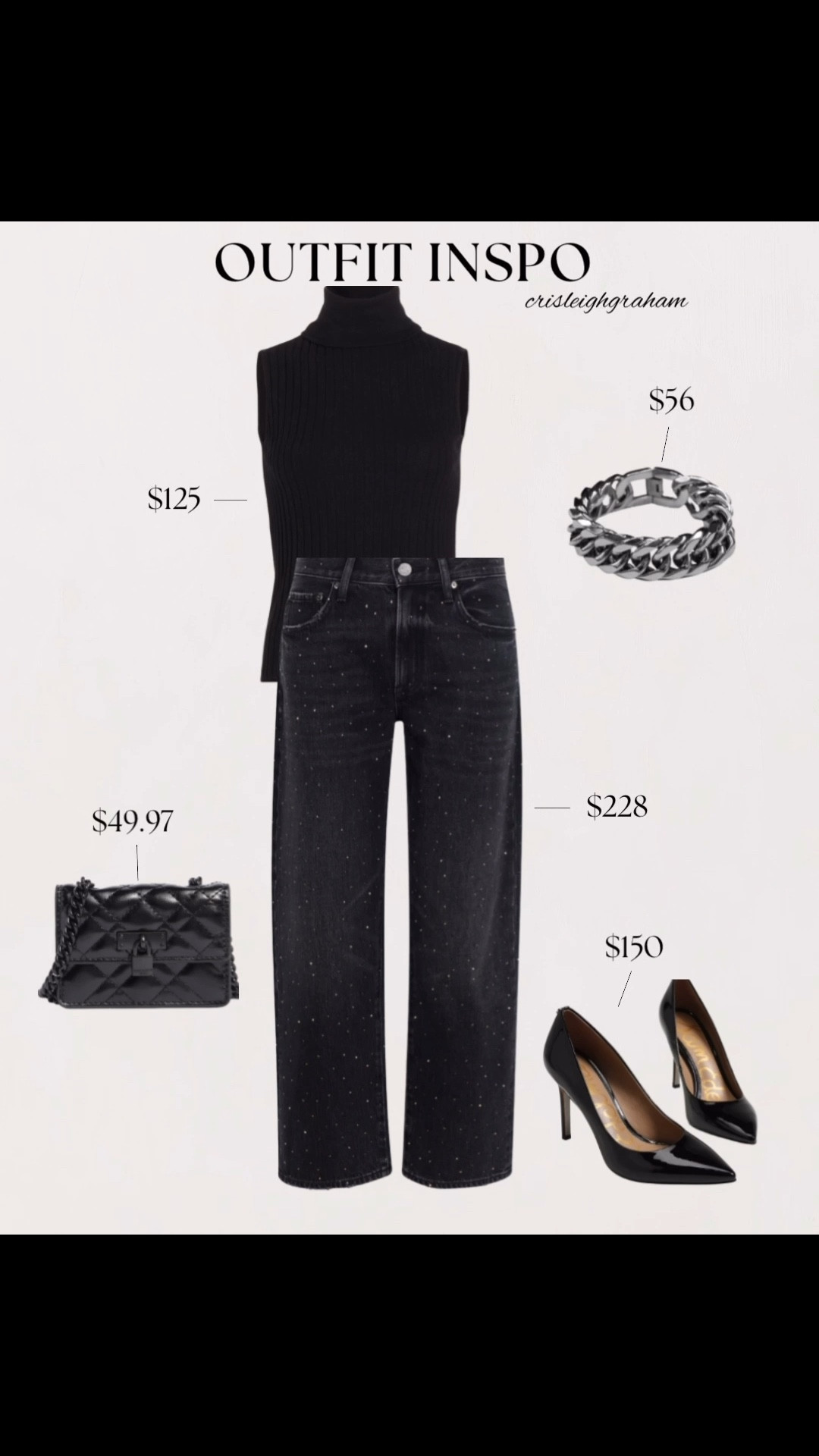 I love, love, love these Pistola jeans with the subtle stuff detail. The L’agence sweater is a classic, as are the heels & the bag. It’s giving date night vibes.  💫

#LTKFindsUnder100 #LTKFindsUnder50 #LTKStyleTip