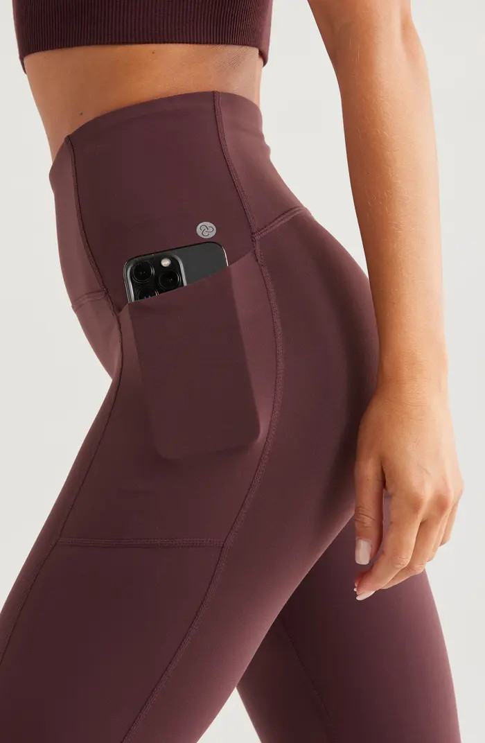 Zella Studio Luxe High Waist Pocket 7/8 Leggings | Nordstrom | Nordstrom