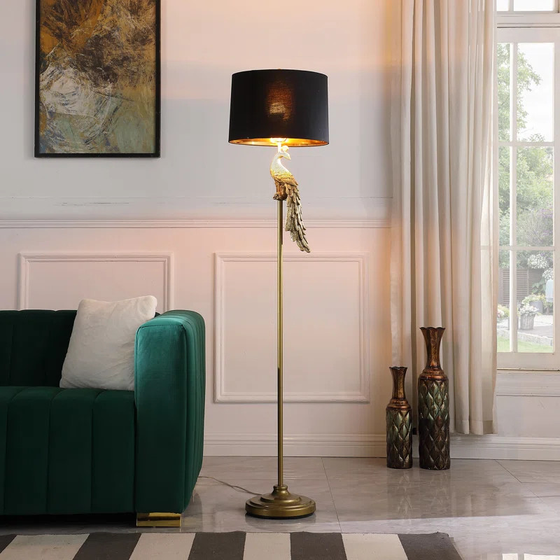Gauti 64.5'' Matte Gold Task Floor Lamp | Wayfair North America