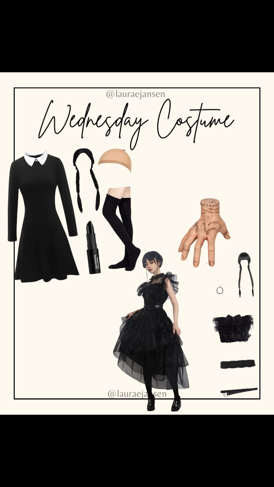 Wednesday Addams & Thing costume - Halloween ideas

#LTKHalloween #LTKFindsUnder50 #LTKSeasonal