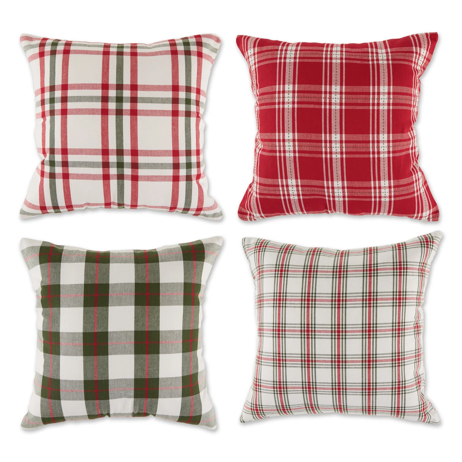 Arka FARMHOUSE CHRISTMAS PLAID PILLOW COVER 18X18 SET/4 | Wayfair North America