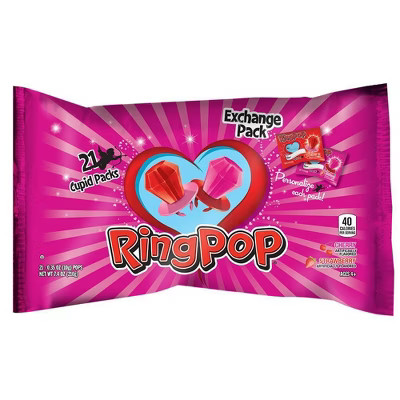 Ring Pop Valentine's Classroom Exchange Bag - 7.4oz/21ct | Target