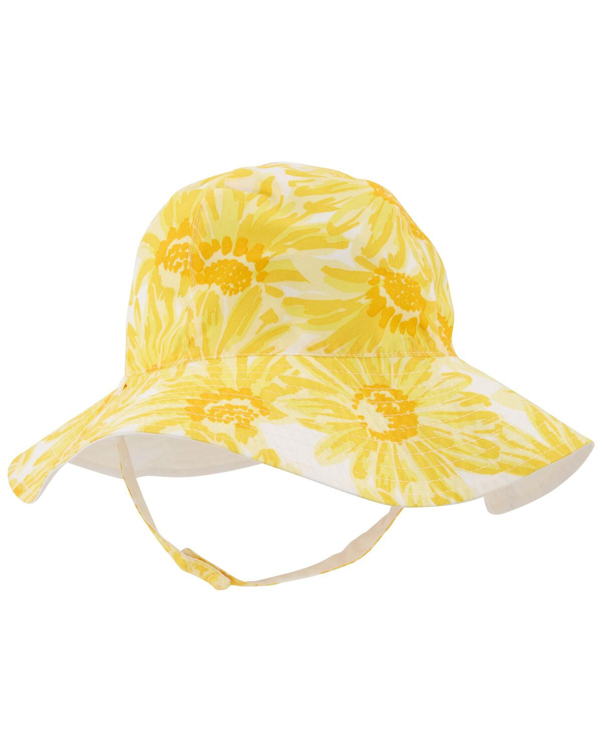 White/Yellow Baby Reversible Sunflower Sun Hat | carters.com | Carter's
