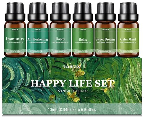 Essential Oils Blends Set for Diffusers for Home, Aromatherapy Diffuser Oil Scents - Calming, Sweet Dreams, Immunity, Relax, Mood, Fresh Air, Fragrance Oils for Diffusers, Massage, 6x10ml | Amazon (US)