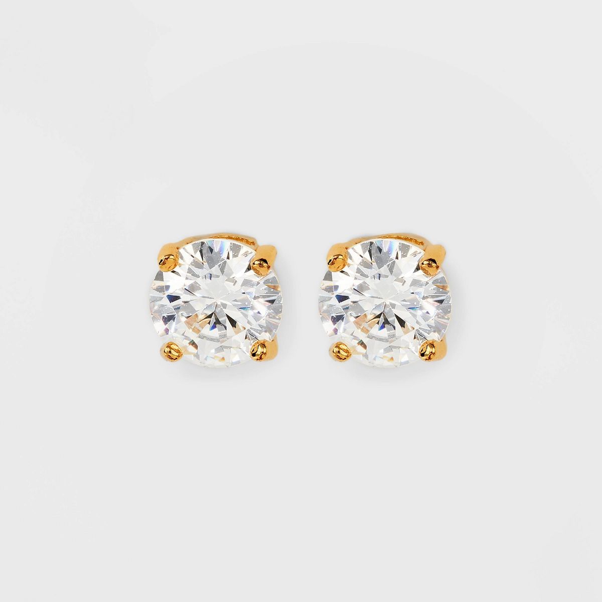 14K Gold Plated Cubic Zirconia Stud Earrings - A New Day™ Gold | Target