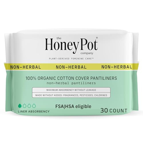 The Honey Pot Company - Non-Herbal Everyday Panty Liners for Women - Organic Cotton Cover & Ultra-Absorbent Pulp Core - Sanitary Pads - Feminine Care - FSA & HSA Eligible - 30 ct | Amazon (US)