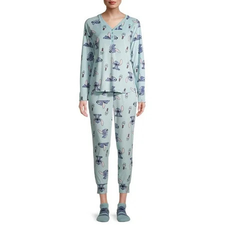 Stitch Women s and Women s Plus 3-Piece Giftable Pajama Set with Socks | Walmart (US)