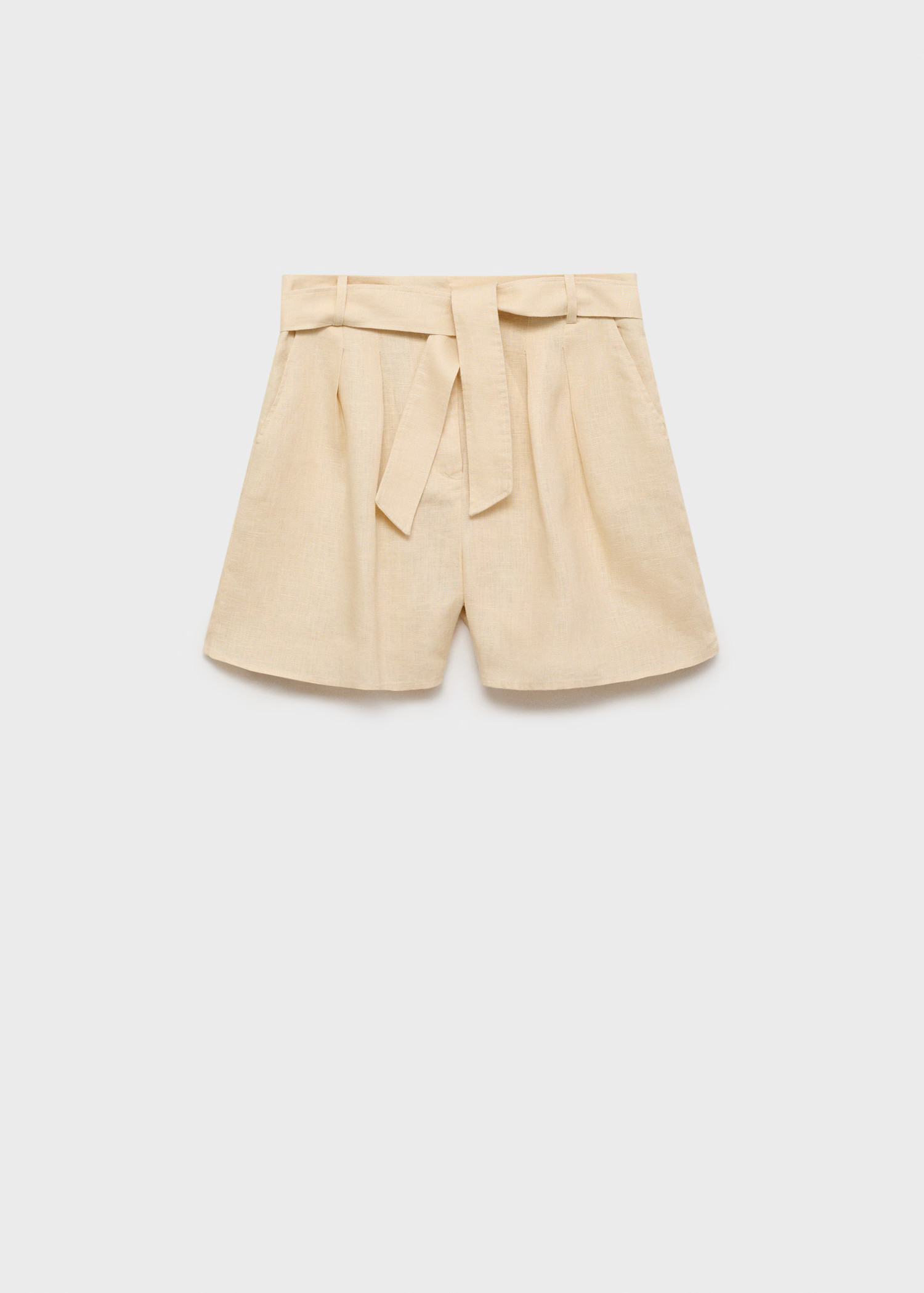 Linen shorts with belt - Women | MANGO USA | Mango (US/MX/AU)