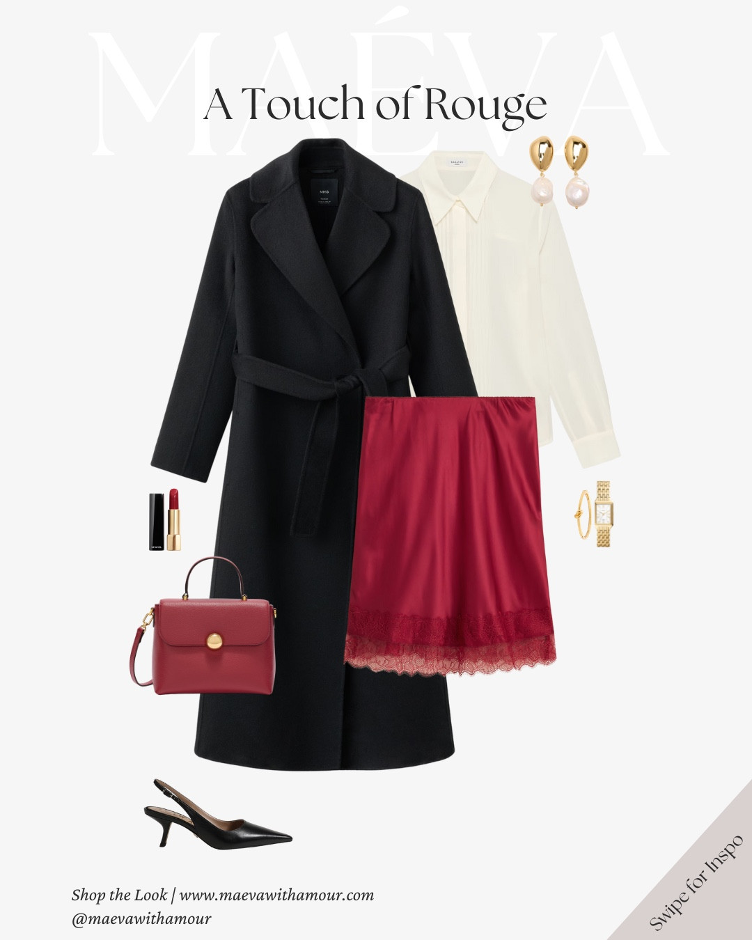 A Touch of Rouge ❤️ 4 looks for the holiday season! Soft neutrals layered with pops of red to inspire everyday moments and evenings alike, from coffee dates and city strolls to holiday parties, dinners out, and everything in between ✨

❤️ Adore these Looks? Comment SHOP to receive a DM with the link or head to the link in bio to shop the outfits & more! 

✨ Discover the latest article about this edit and French-inspired style at maevawithamour.com

👉 Save & Follow to discover French-inspired style and wardrobe tips, designed to elevate your everyday fashion!

With Amour, M.

#holidayparty #holidayoutfitinspo #festivestyle #frenchstyle #parisianstyle 

#LTKSeasonal #LTKootd #LTKHoliday