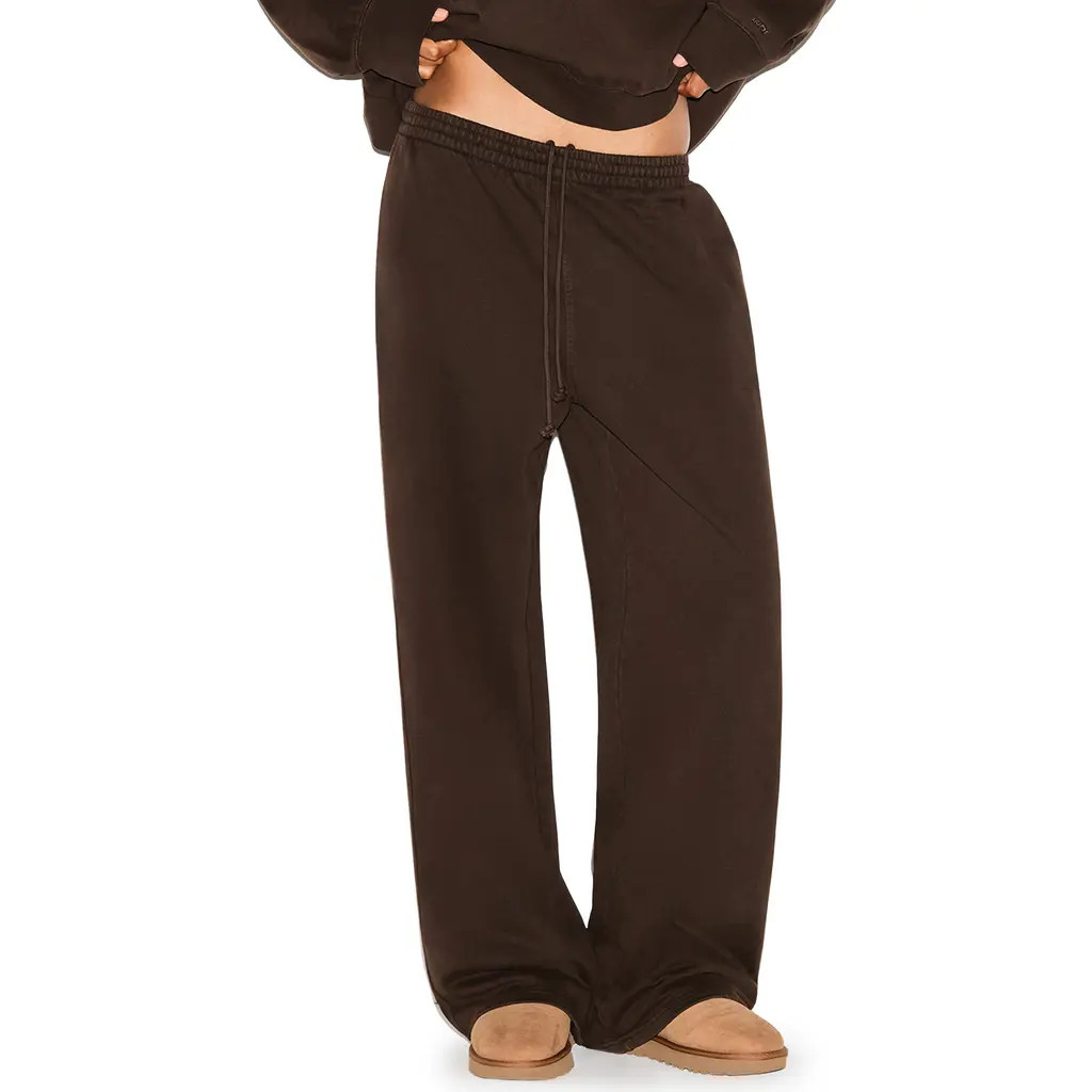 SKIMS Fleece Sweatpants in Espresso at Nordstrom, Size Medium | Nordstrom
