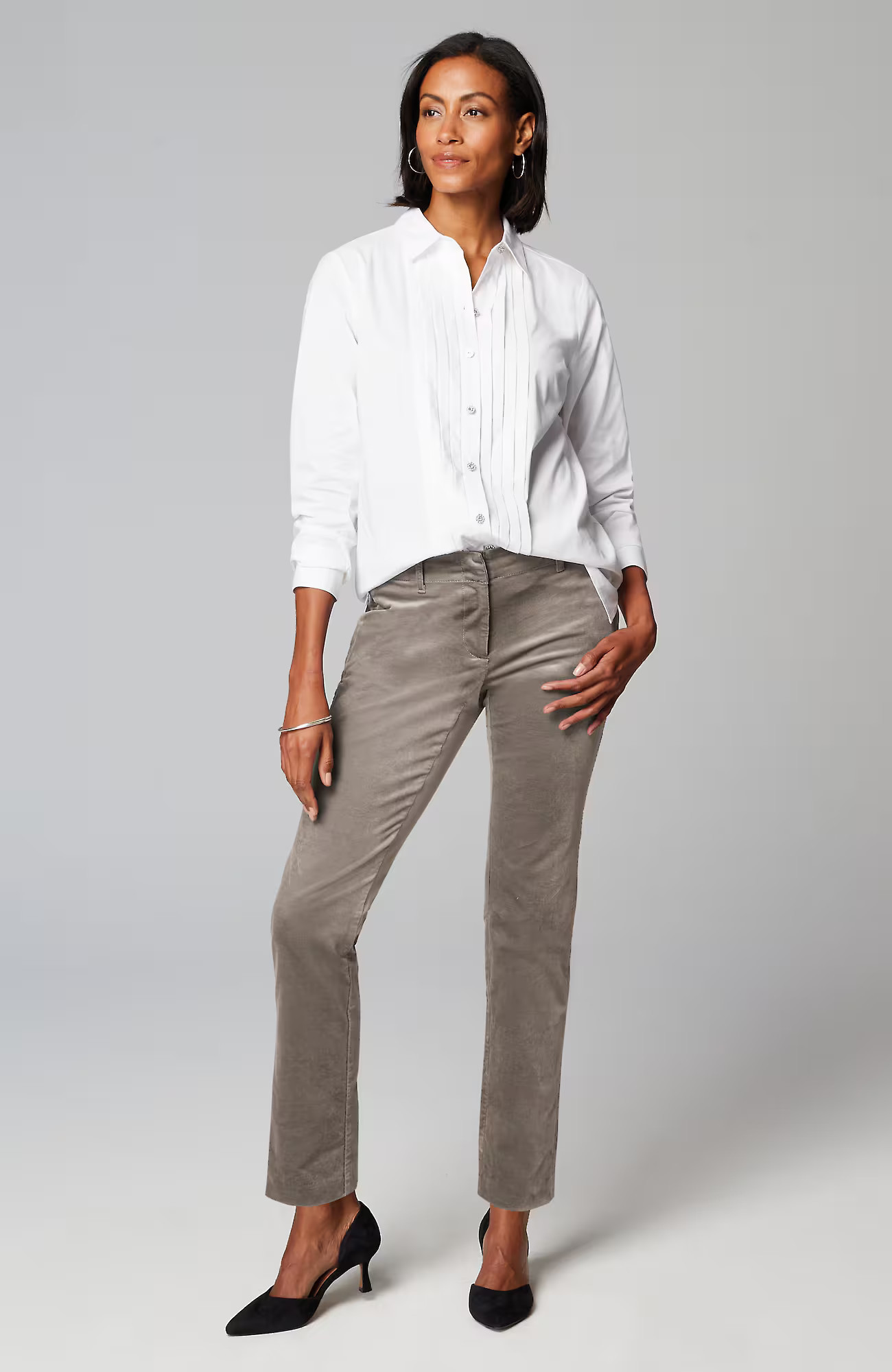 J.Jill Velveteen-Stretch Slim-Leg Pants | J. Jill