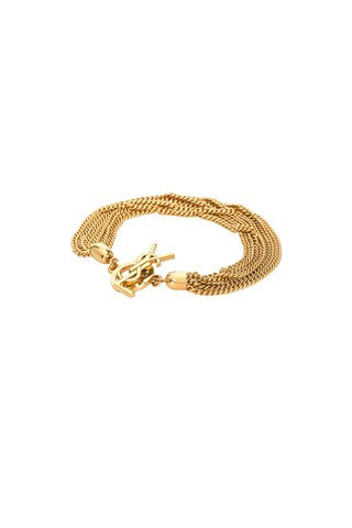 Saint Laurent Bracelet in Metallic Gold | FWRD 