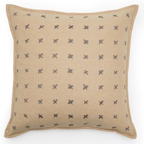 MoDRN Industrial Pick Stitch Decorative Throw Pillow, 20" x 20" - Walmart.com | Walmart (US)